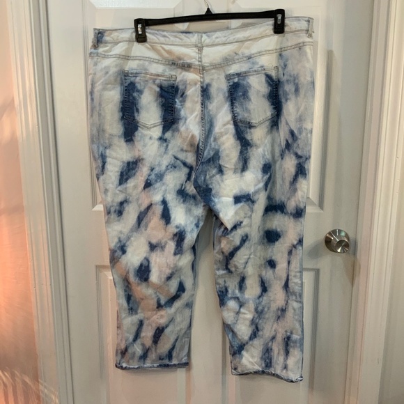 LOGO TIE DYE BOYFRIEND JEANS PLUS SIZE 28 - Picture 6 of 8